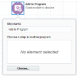 An image of the Add to Program element