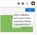 An image of the Actions menu with Opportunity Search highlighted.