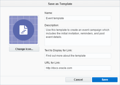 An image of the Save As Template window.