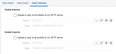 An image of the Audit Settings tab