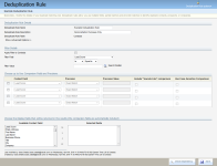 An image of the Deduplication Rule Configuration window with expanded parameters.