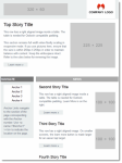 An image of a Responsive Multi-Column Top Story template.