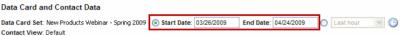 An image of the Start Date and End Date fields.