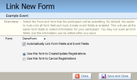 An image of the Link New Form configuration window.
