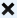 An image of the Delete icon, which is represented by a black X.