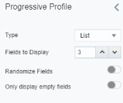 An image of the Progressive Profile panel in the Responsive Design Editor