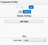 An image of the Progressive Profile configuration window with Staged mode selected.