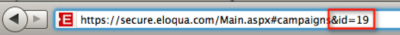 An image of a campaign ID value in a URL.