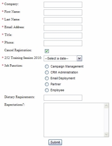An image of a sample registration form.