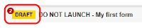 An image highlighting the Draft status with errors
