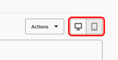 An image illustrating the Device toggle buttons for previewing your email