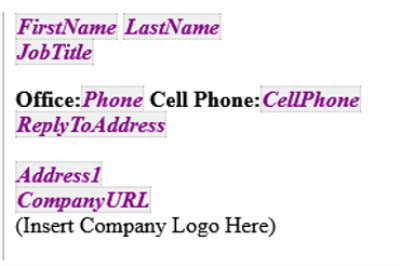 An image of a signature block within the Sales Email Tactic