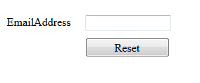 An image of the Reset Password widget on a landing page.