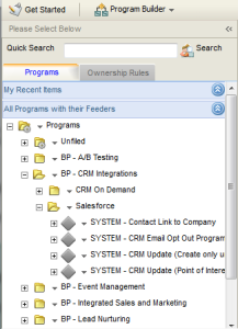 An image of the Salesforce integration program templates folder contents.
