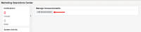 An image of the Add Announcement button.