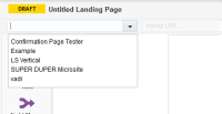 An image of the Microsite field in the Landing Page editor.