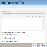 An image of the Add Pages to Tag window.