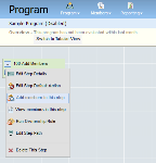 An image of a program step's drop-down menu with Add members to this step highlighted.