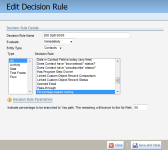 An image of the Edit Decision Rule window with the details configured.