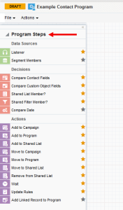 An image showing how to view all the program canvas steps