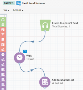 An image of a sample field listener program