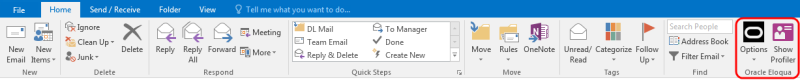 An image of Sales Tools installed in Outlook's ribbon