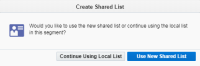 An image of the Create Shared List dialog