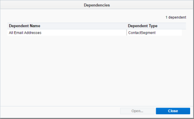 An image showing the results of a dependency check