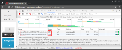 Image of Chrome's developer tools showing the dcs.gif details