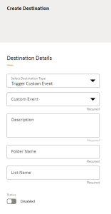 An image of the Trigger Custom Event destination type