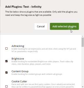 An image of Add Selected Plugins option