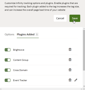 An image of the plugin save option