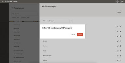 Image of the parameter details highlighting where to enter a new category