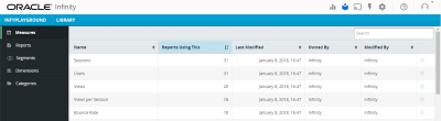 Image of the library page with the Reports tabl highlighted
