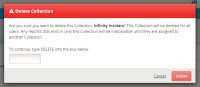 Image of the Delete Collection confirmation dialog