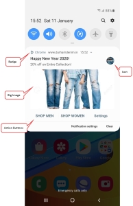 An image of android notification bar