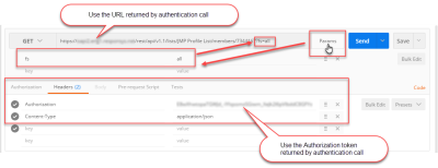 Screenshot of how to use Postman to test your REST API requests