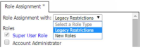 Screenshot illustrating the bullet describing legacy restrictions