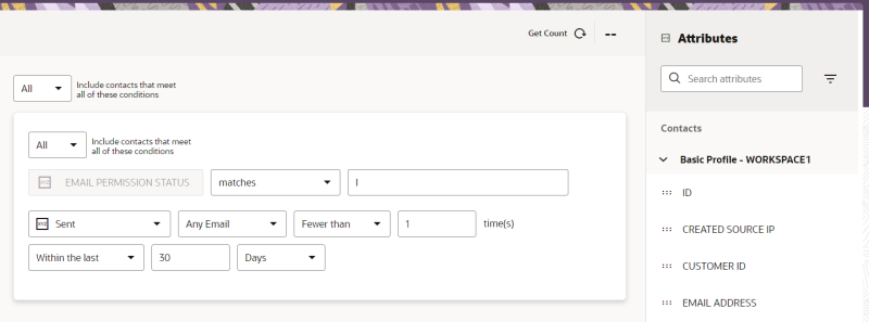 Segment with contact and behavior attributes.