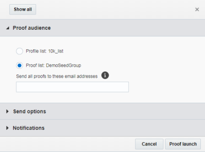 An image of the launch configuration options dialog