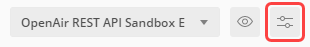 Manage Environments buttons in Postman.