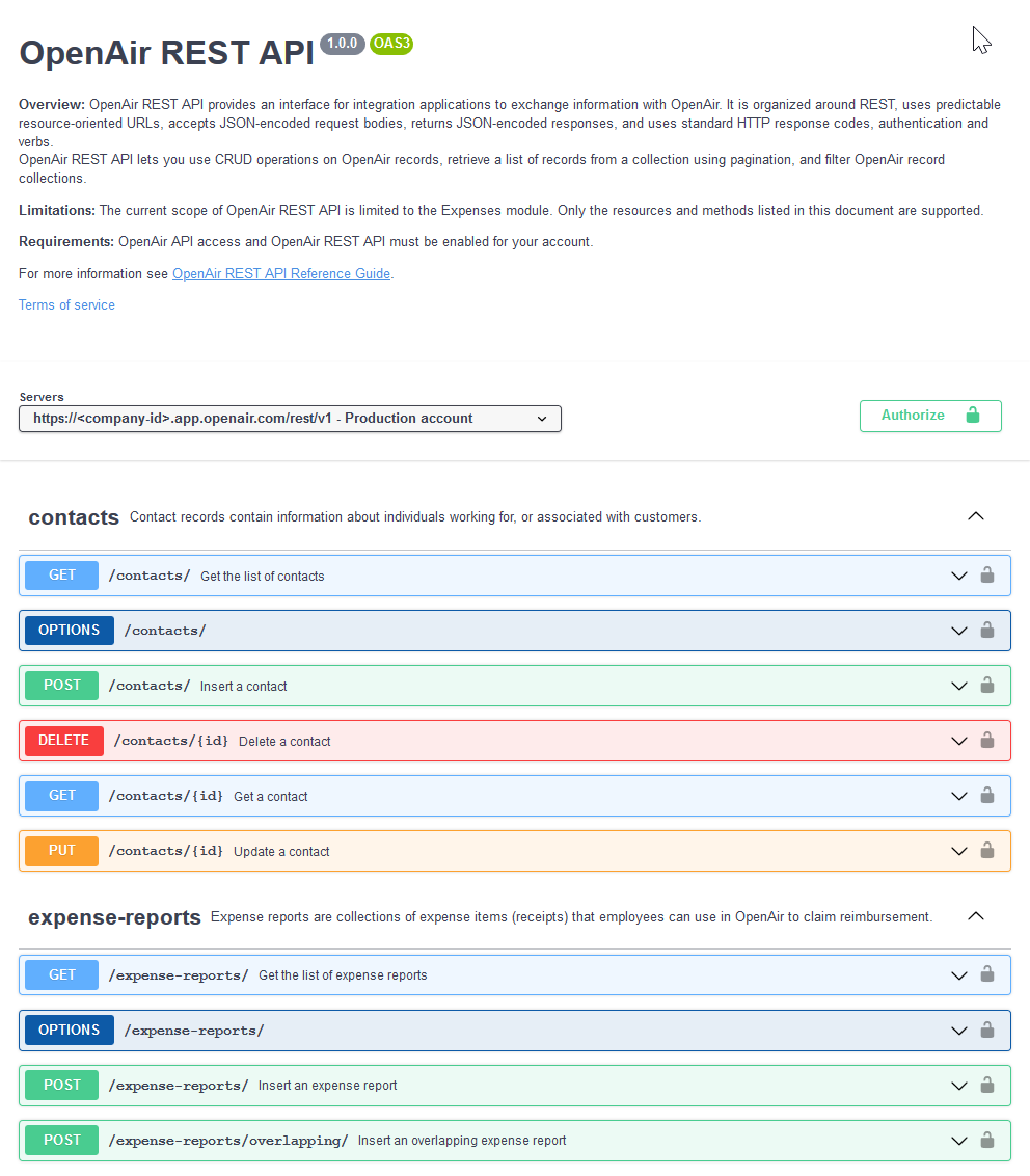 REST Documentation API documentation rendered as HTML using Swagger Editor.