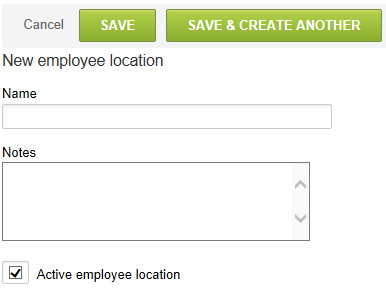 New employee location form.