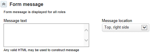 Form message section of the form permission form.