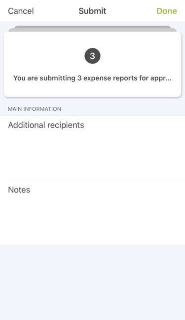 Submitting multiple expense reports