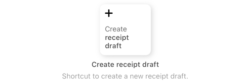 Create receipt draft screenshot