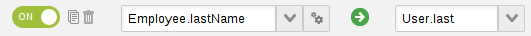 Mapping the NetSuite field Employee.lastName to the OpenAir field User.last