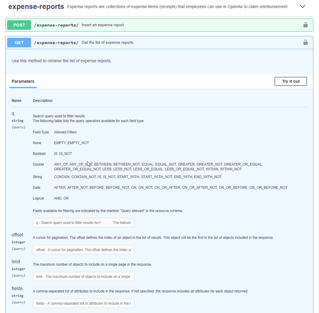 Generated REST API documentation JSON rendered in Swagger Editor.