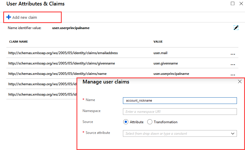 User Attributes and Claims in Microsoft Azure Active Directory.