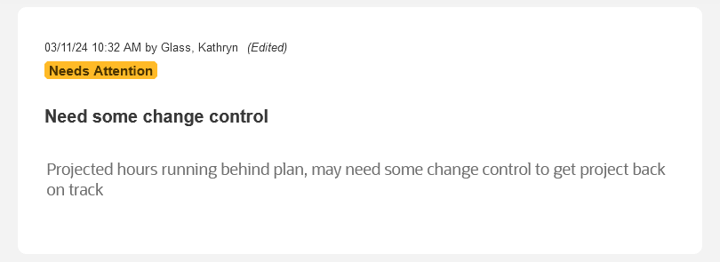 Date and time on status update.